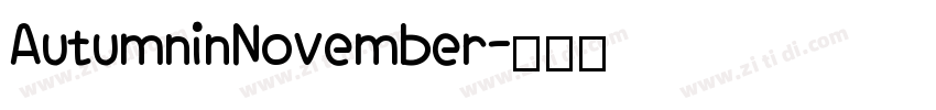 AutumninNovember字体转换