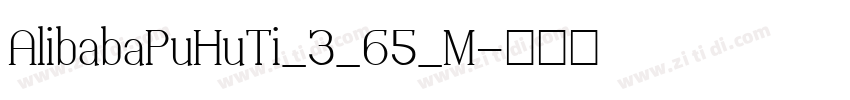 AlibabaPuHuTi_3_65_M字体转换
