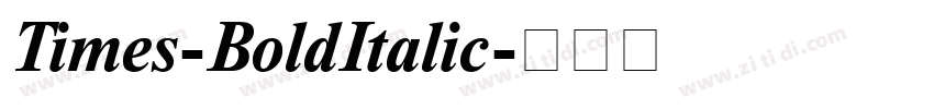 Times-BoldItalic字体转换