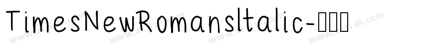 TimesNewRomansltalic字体转换