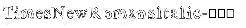TimesNewRomansltalic字体转换