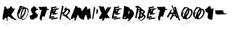 KosterMixedBeta001字体转换
