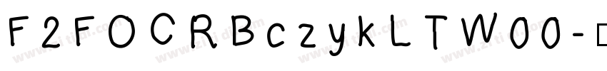 F2FOCRBczykLTW00字体转换