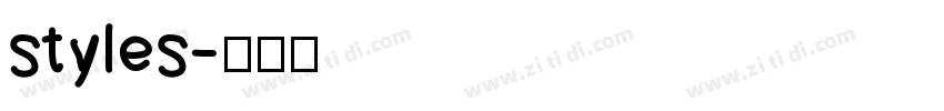 styles字体转换