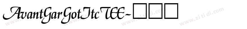 AvantGarGotItcTEE字体转换