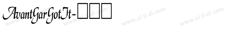 AvantGarGotIt字体转换