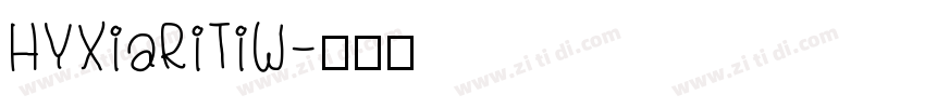 HYXiaRiTiW字体转换