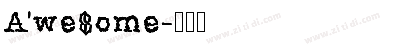 Awesome字体转换