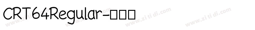 CRT64Regular字体转换