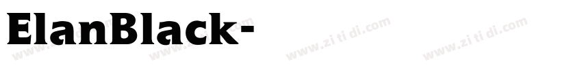 ElanBlack字体转换