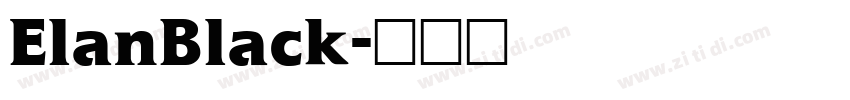 ElanBlack字体转换