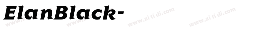 ElanBlack字体转换