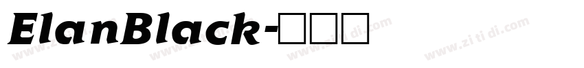 ElanBlack字体转换
