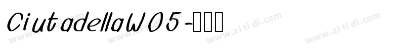 CiutadellaW05字体转换