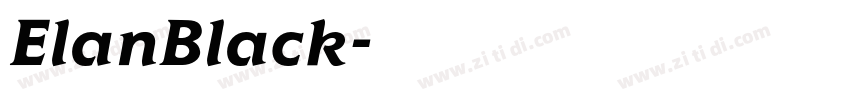 ElanBlack字体转换