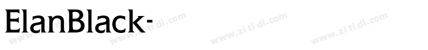 ElanBlack字体转换