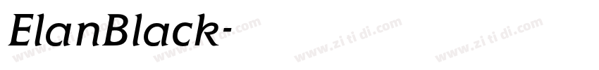ElanBlack字体转换