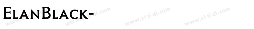 ElanBlack字体转换