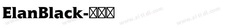ElanBlack字体转换