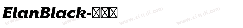 ElanBlack字体转换