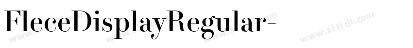 FleceDisplayRegular字体转换