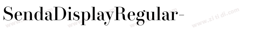 SendaDisplayRegular字体转换