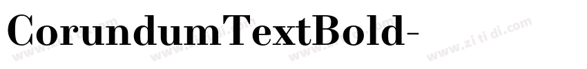 CorundumTextBold字体转换