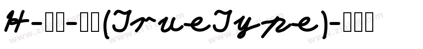 H-秀月-粗体(TrueType)字体转换