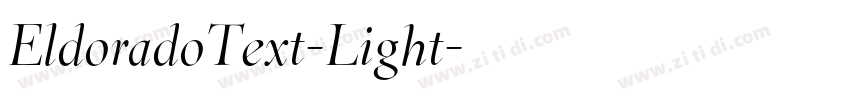 EldoradoText-Light字体转换