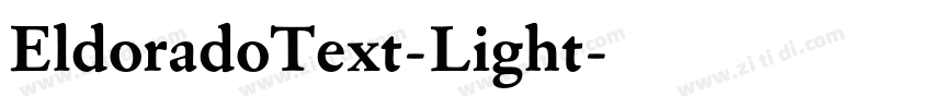 EldoradoText-Light字体转换