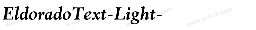 EldoradoText-Light字体转换