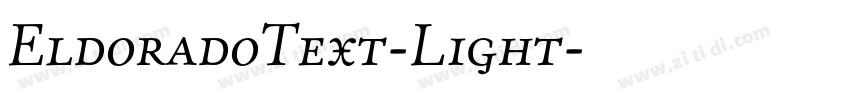 EldoradoText-Light字体转换