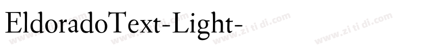 EldoradoText-Light字体转换