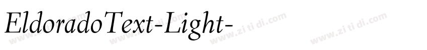 EldoradoText-Light字体转换
