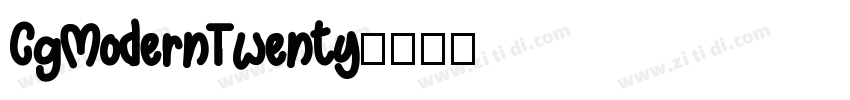 CgModernTwenty字体转换