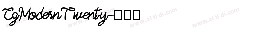 CgModernTwenty字体转换