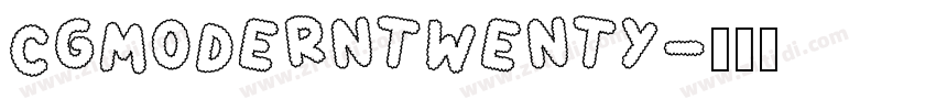 CgModernTwenty字体转换