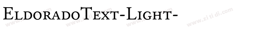 EldoradoText-Light字体转换