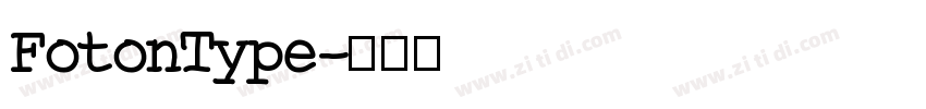 FotonType字体转换