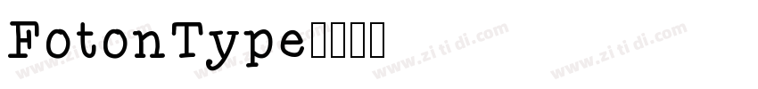 FotonType字体转换