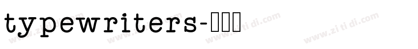 typewriters字体转换
