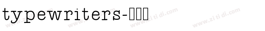 typewriters字体转换