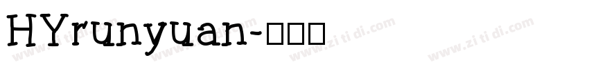 HYrunyuan字体转换