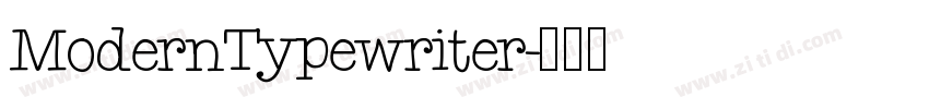 ModernTypewriter字体转换