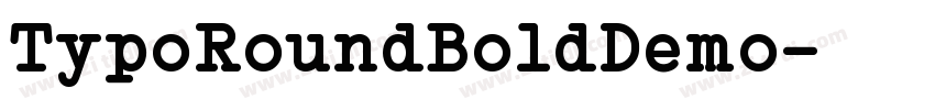 TypoRoundBoldDemo字体转换