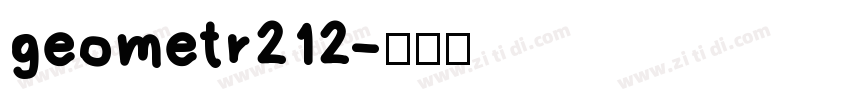 geometr212字体转换