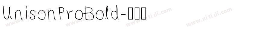 UnisonProBold字体转换