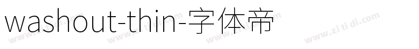 washout-thin字体转换