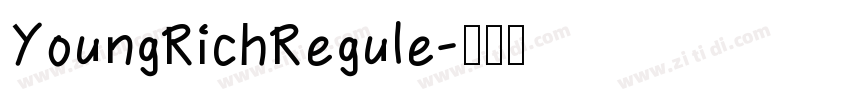 YoungRichRegule字体转换