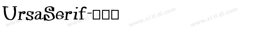 UrsaSerif字体转换